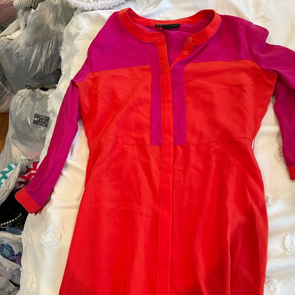 Orange and purple dress